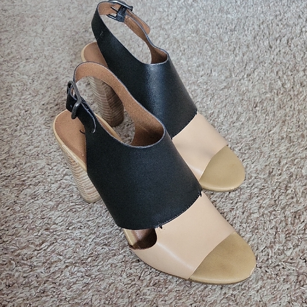 Lucky Brand Two-Tone Slingback Heels